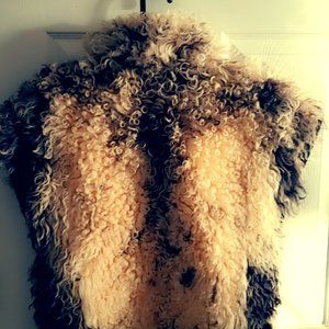 Real Sheep Fur Sleeveless Coat